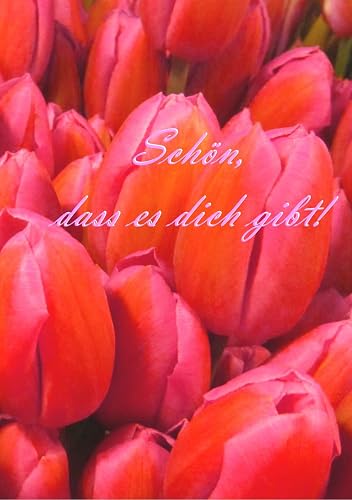 Schön, dass es dich gibt!: Notizbuch, Notizheft, Din A5, liniert, zum Verschenken