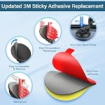 Sticky Adhesive Replacement for Dashboard Suction Cup Mount, 80mm (3.15") VOLPORT 4pcs Circle Double-Sided Extra Strong Adhesive Sticker Tapes for Dash/Camera/GPS/Ipad/Car Phone Sucker Holders