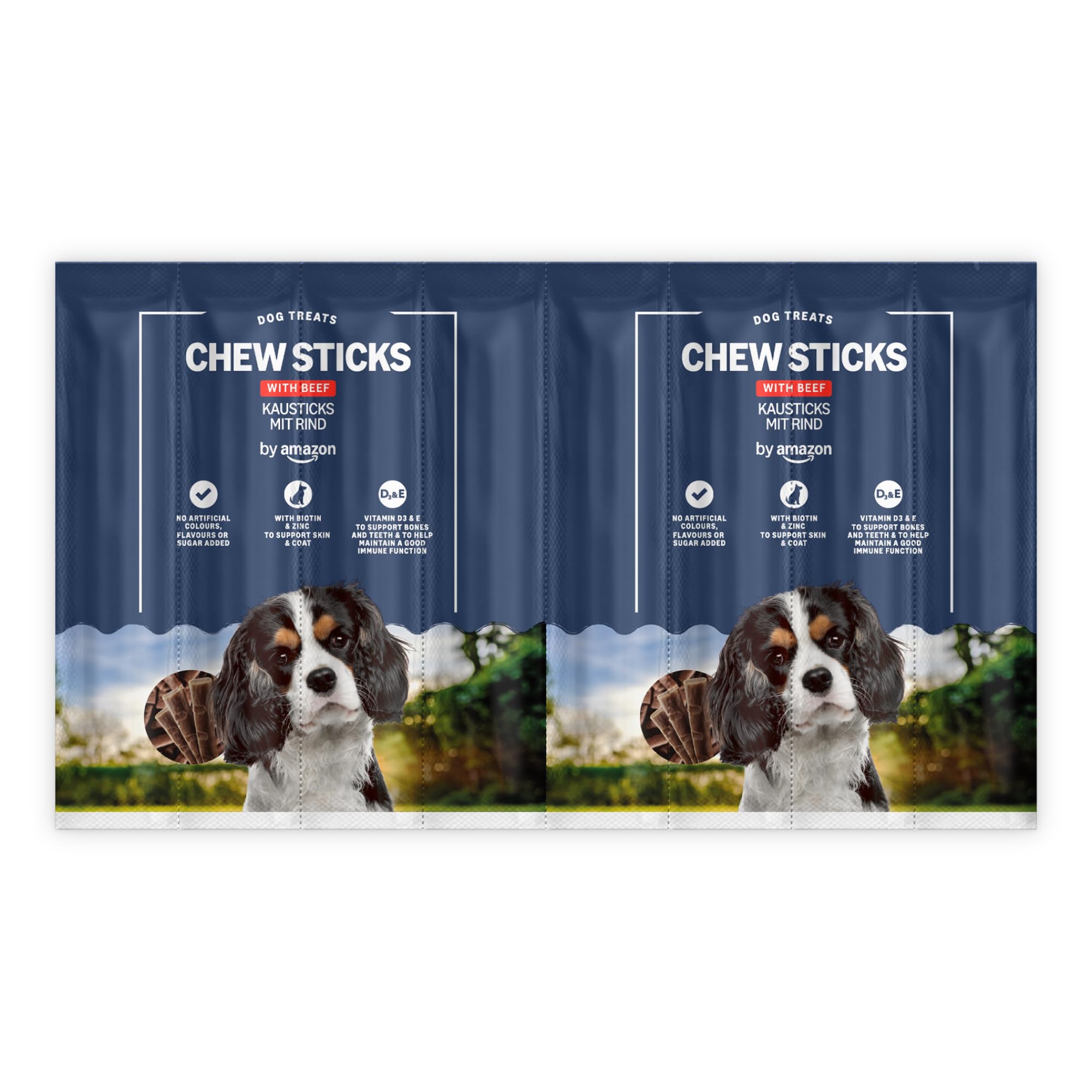 by Amazon Dog Treats - Chew Sticks with Beef, 8x11g (88g)