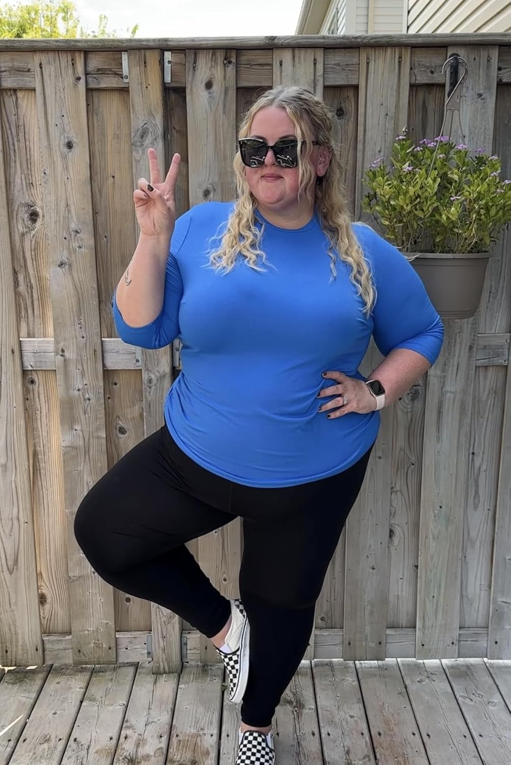 COOTRY Womens Plus Size Tops 3/4 Sleeve Shirts Crew Neck Casual Slim Fit Basic Blouses Tee 2026 Fall Outfits - Image 6