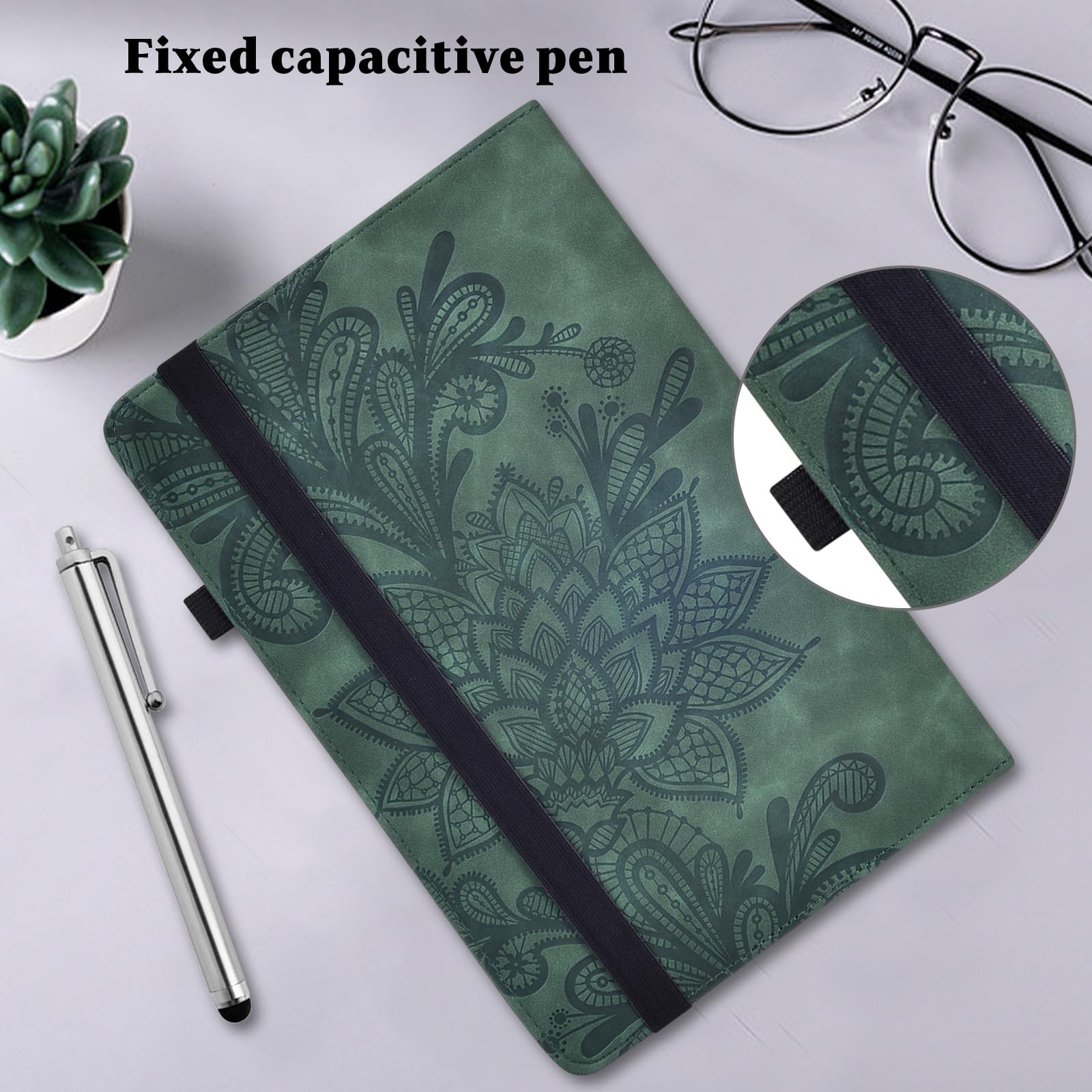 Custodia Glandotu Per Huawei MatePad 11 (2021) Con Pennino E Pellicola: Cover In PU + TPU, Supporto Pieghevole E Tasca - Verde - 2