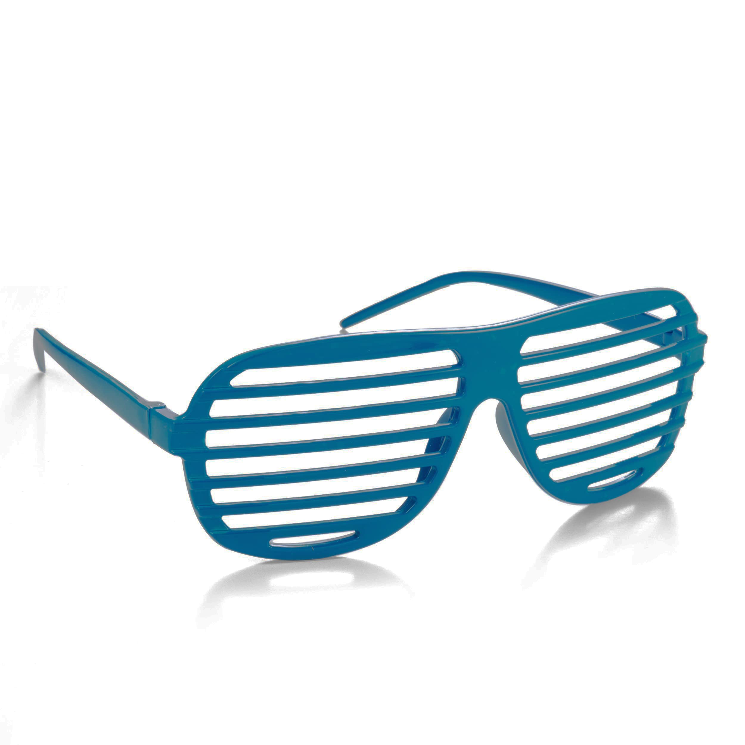 Komonee Unisex Blue Shutter Shades Fun Novelty Plastic Party Retro Fancy Dress Costume Prop Rave Club Eyewear Disco Adults 80'S Sunglasses