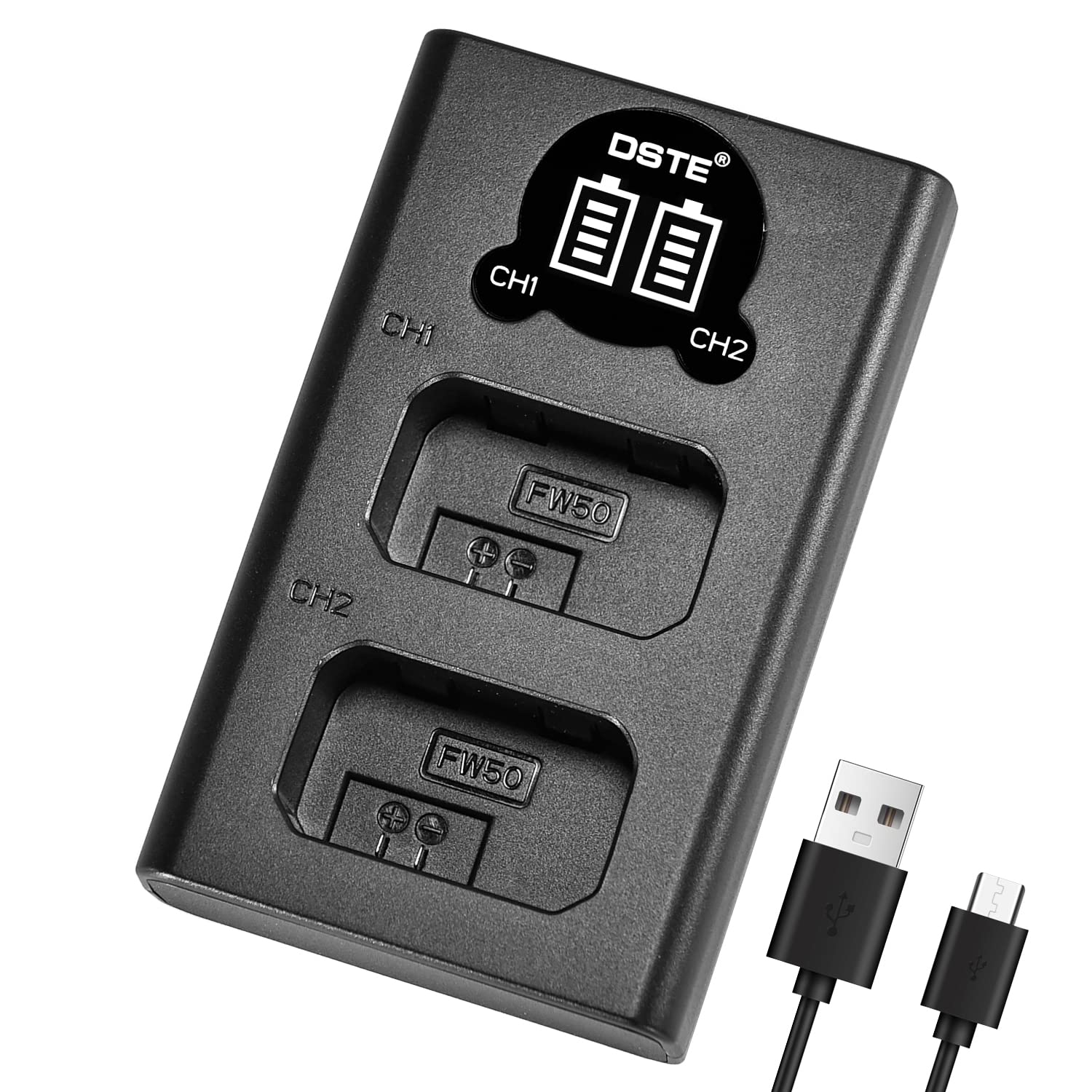 Batteria E Caricabatterie DENEEPR Per Fujifilm NP-W126 - 7.2V 1500mAh, 2 Batterie + Caricatore Doppio