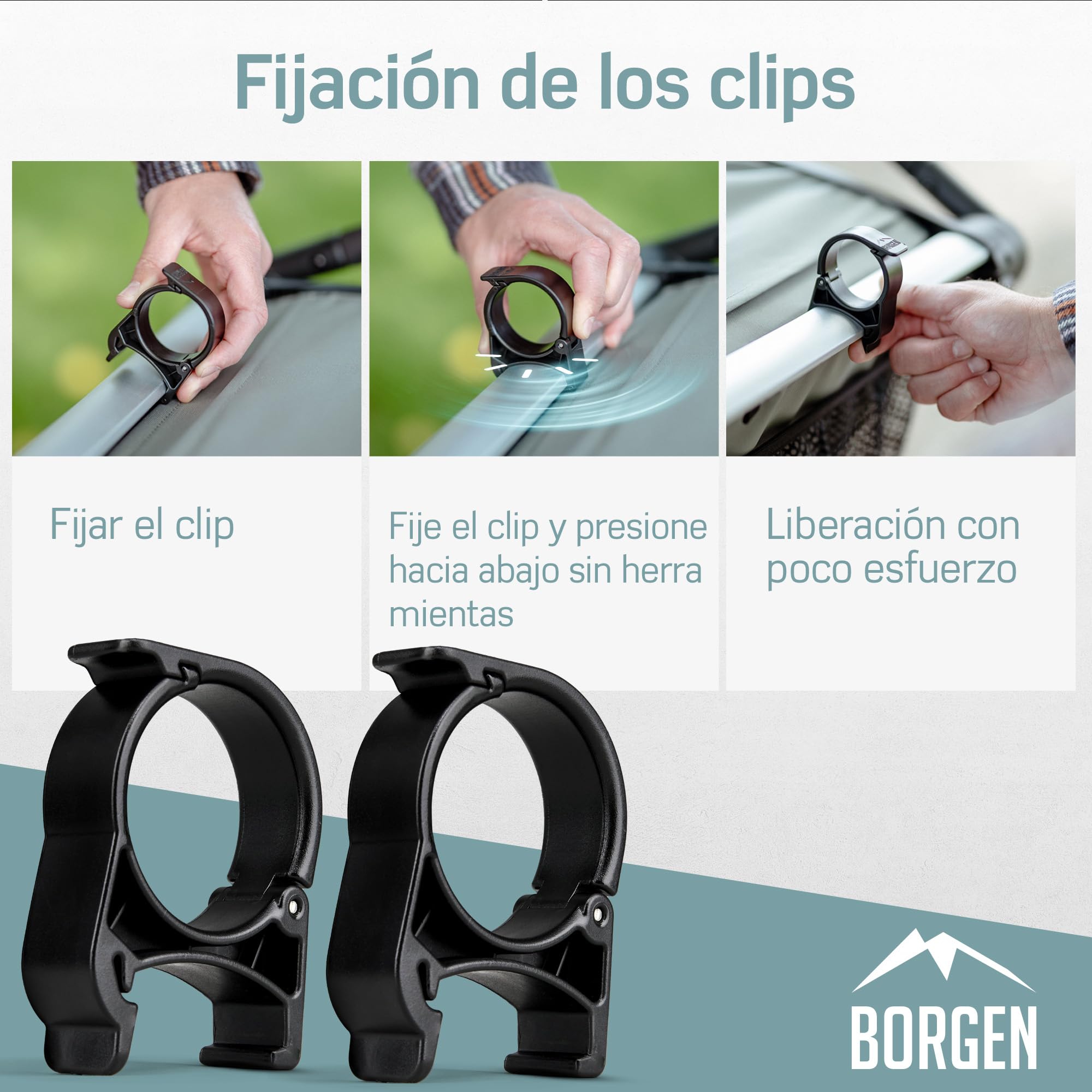 Borgen Clip - Soporte para Bicicleta y Niños Thule Chariot 2017-2023 Sport, Cross, Cab, Lite - 2 a 14 Pulgadas, Máx. 10 kg - Portabicicletas