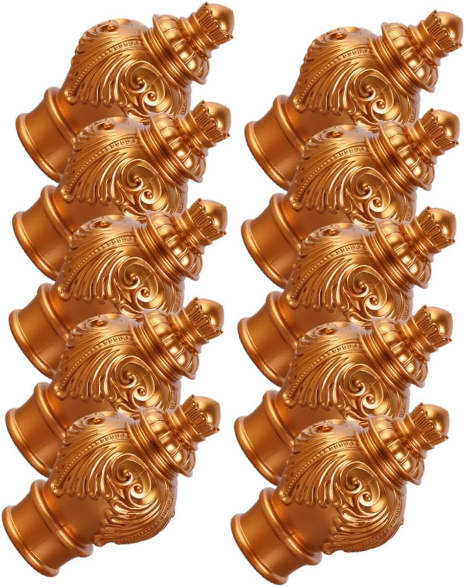 10pcs Boho Curtain Rod Plugs No Drill Decorative Ends for Farmhouse Rods
