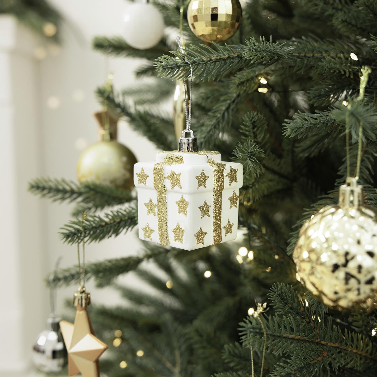SVNVIOZ Kerstballen, 16 stuks 8 cm kerstboombal ornamenten set, kerstballen onbreekbare kerstballen voor kerstboomdecoratie