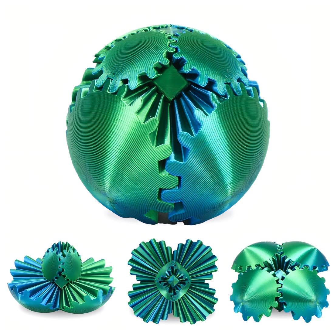Echehi Fidget Toy Spirale 3D Dégradé Vert – Anti-stress Pour Enfants Et Adultes – Imprimé 3D, Compact Et Transportable