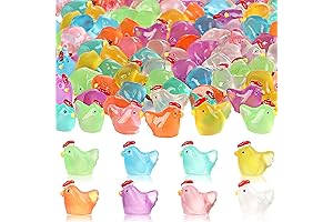 40Pcs Luminous Mini Chicken Figurines