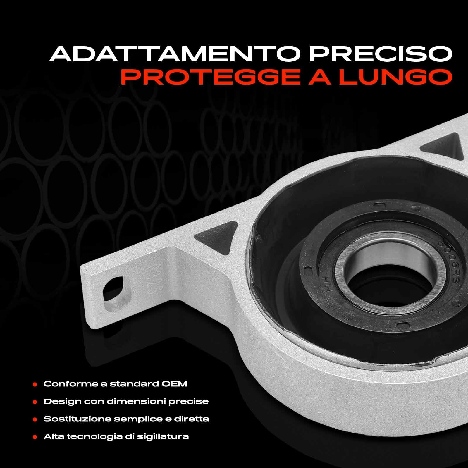 Frankberg Cuscinetto albero cardanico Cuscinetto centrale albero cardanico posteriore Compatibile con Serie 5 Touring E61 Serie 5 E60 X3 E83 Serie 6 Cabriolet E64 Serie 6 E63 Replace# 26265