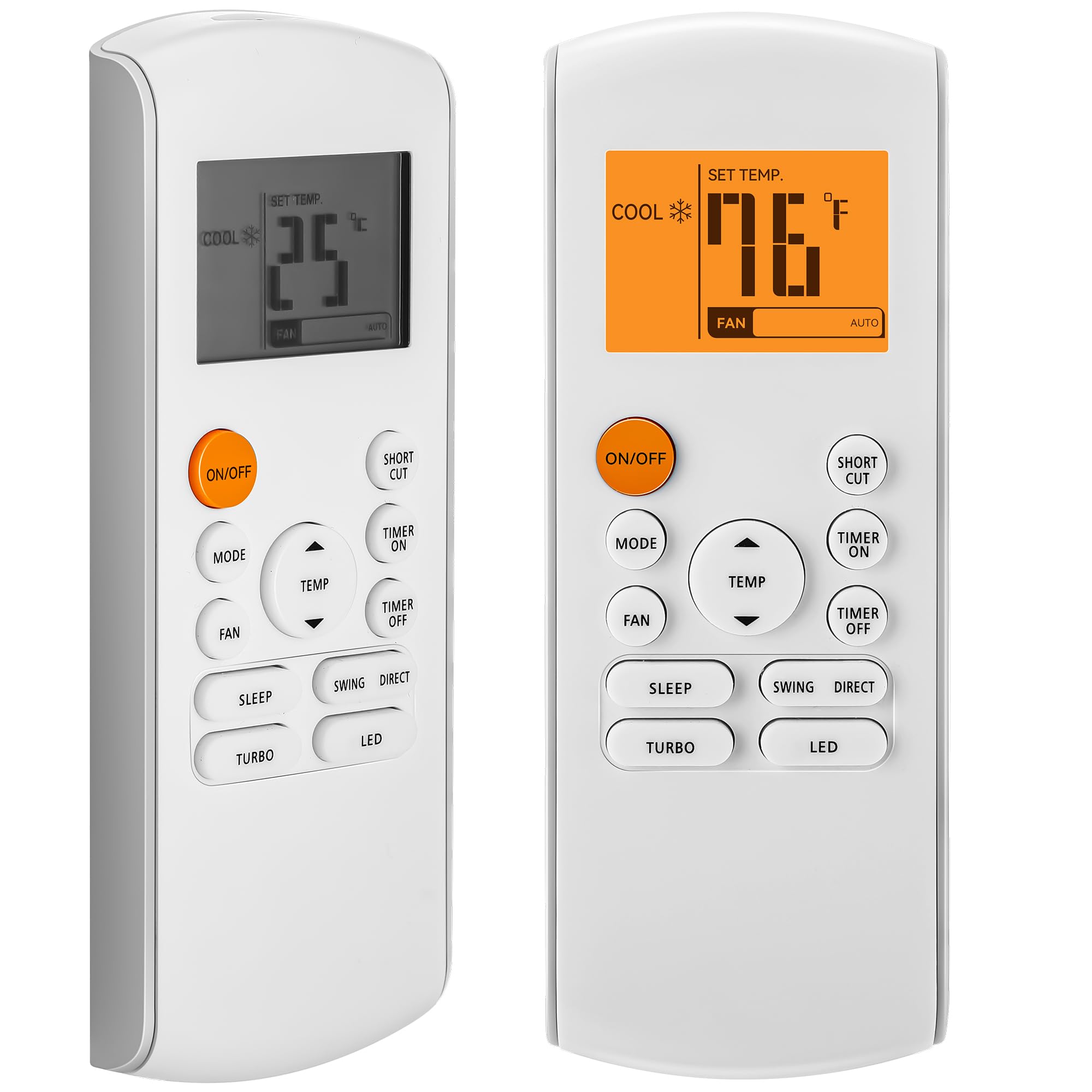 Mando a distancia de repuesto inteligente compatible con aire acondicionado Midea RG57/BGE Ac, incluye 2 pilas AAA, piezas de aire acondicionado portátiles