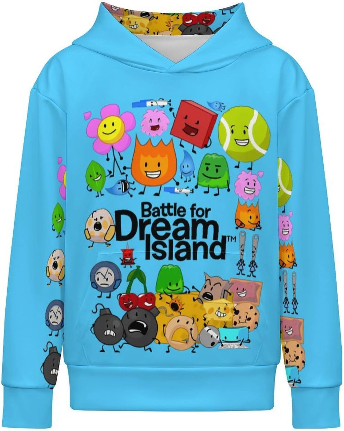 Bfdi-Battle for Dream-Island Kids' Hoodie 3d Print Sweatshirt Soft Pullover Hooded With Big Pockets