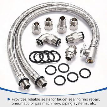 sourcing map 24Pcs AS-311 Nitrile Rubber O-Rings, 9/16