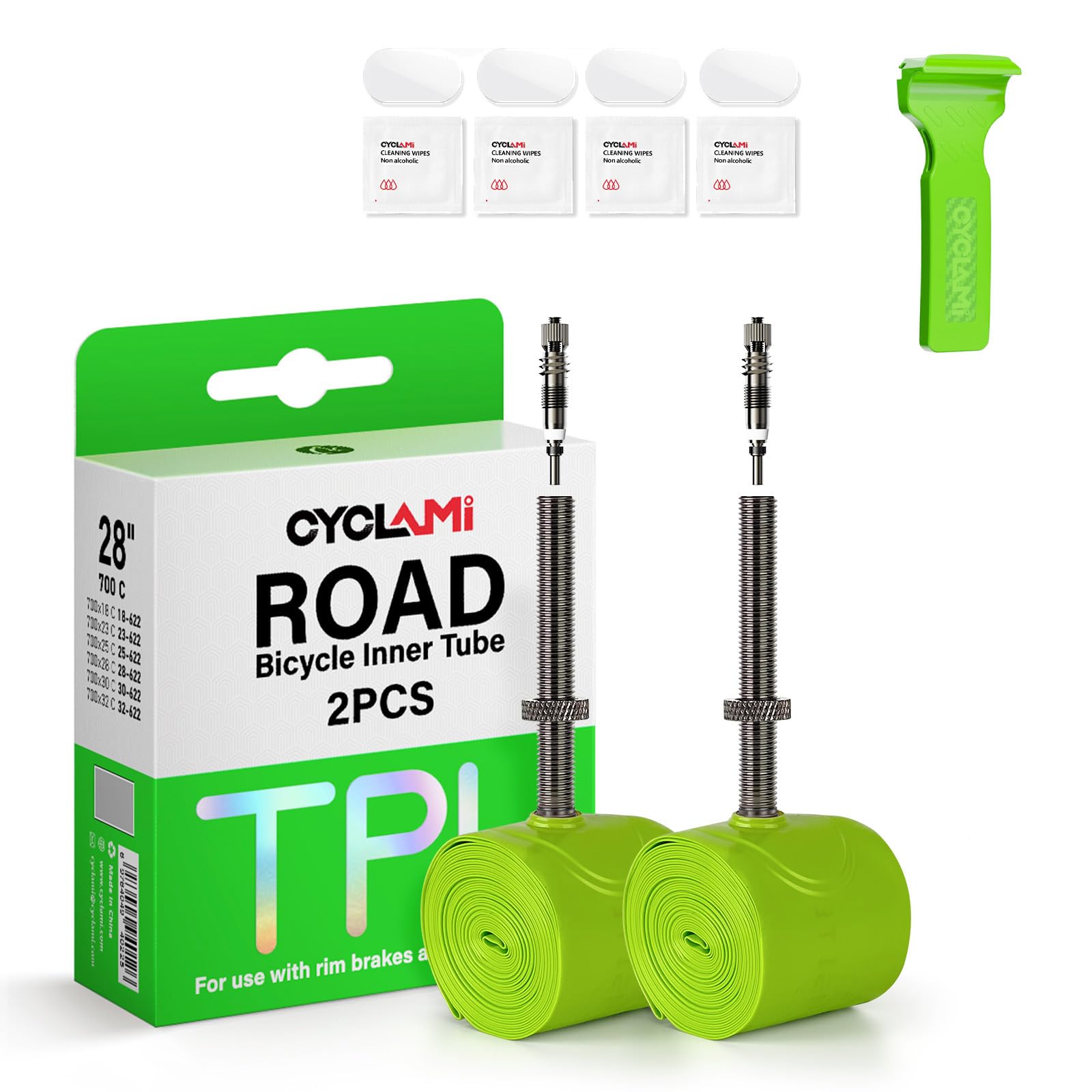 Cámara Bicicleta Carretera de TPU Ultraligera 38g Cámara Interior 700 x 18/23/25/28/30/32C Camara Bici para Metal Extraíble Válvulas Presta 45/60/80mm - 1