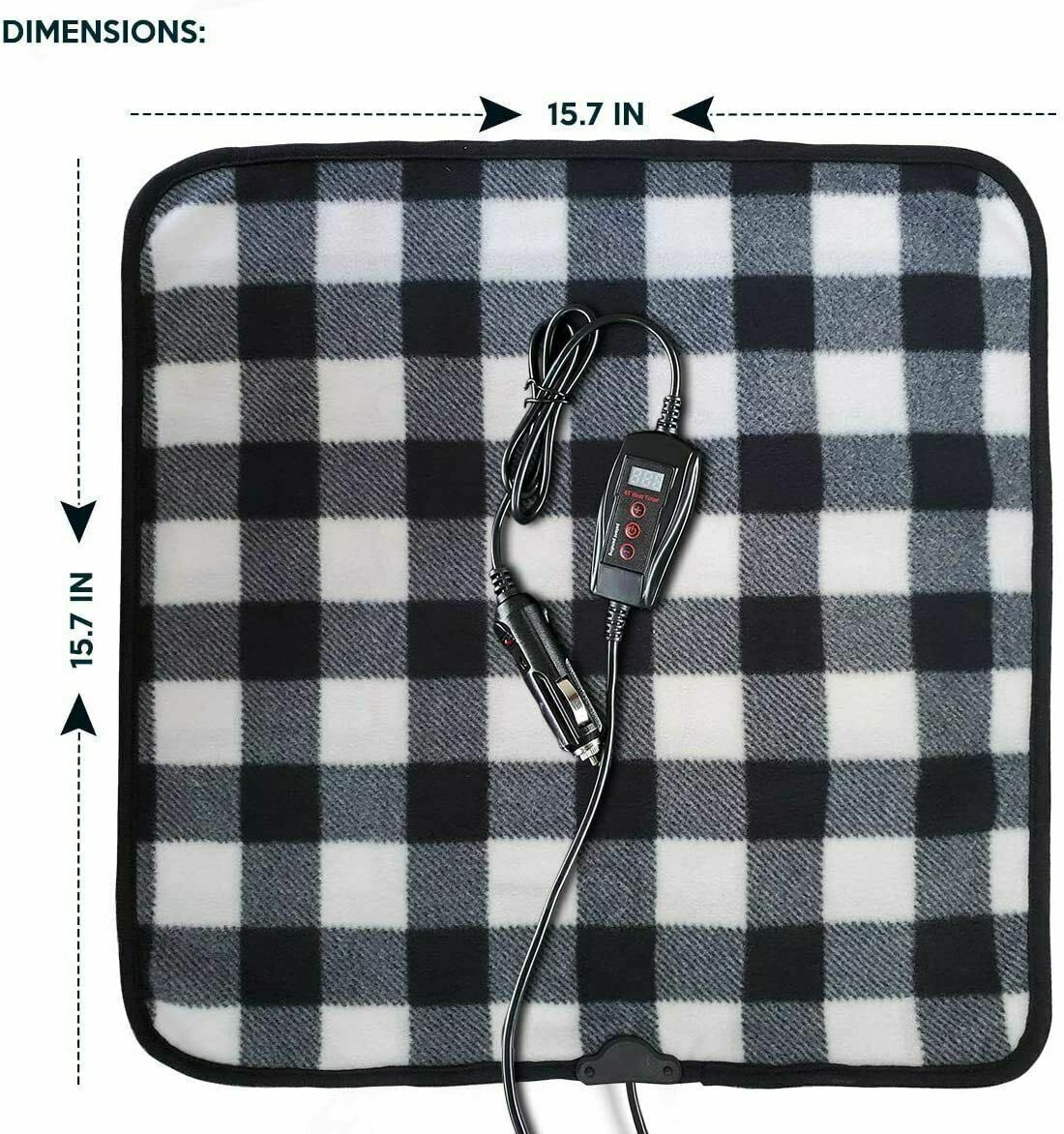 ZONETECH Black and White Warming Pad, Warms on Cold Weather, Perfect Sizing for Pets