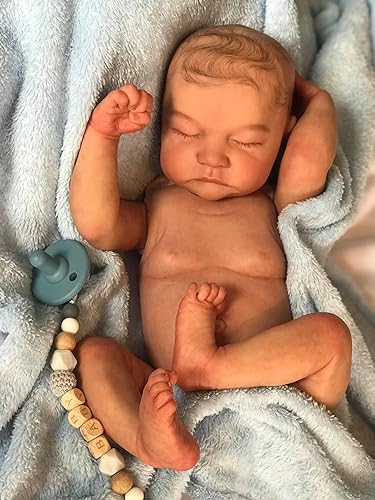 iCradle Muñecas realistas de 18 pulgadas Reborn Baby Dolls Vinyl Silicone Boy Sleeping Preemie Recién Nacido, Muñecas Lavables y Suaves Recién