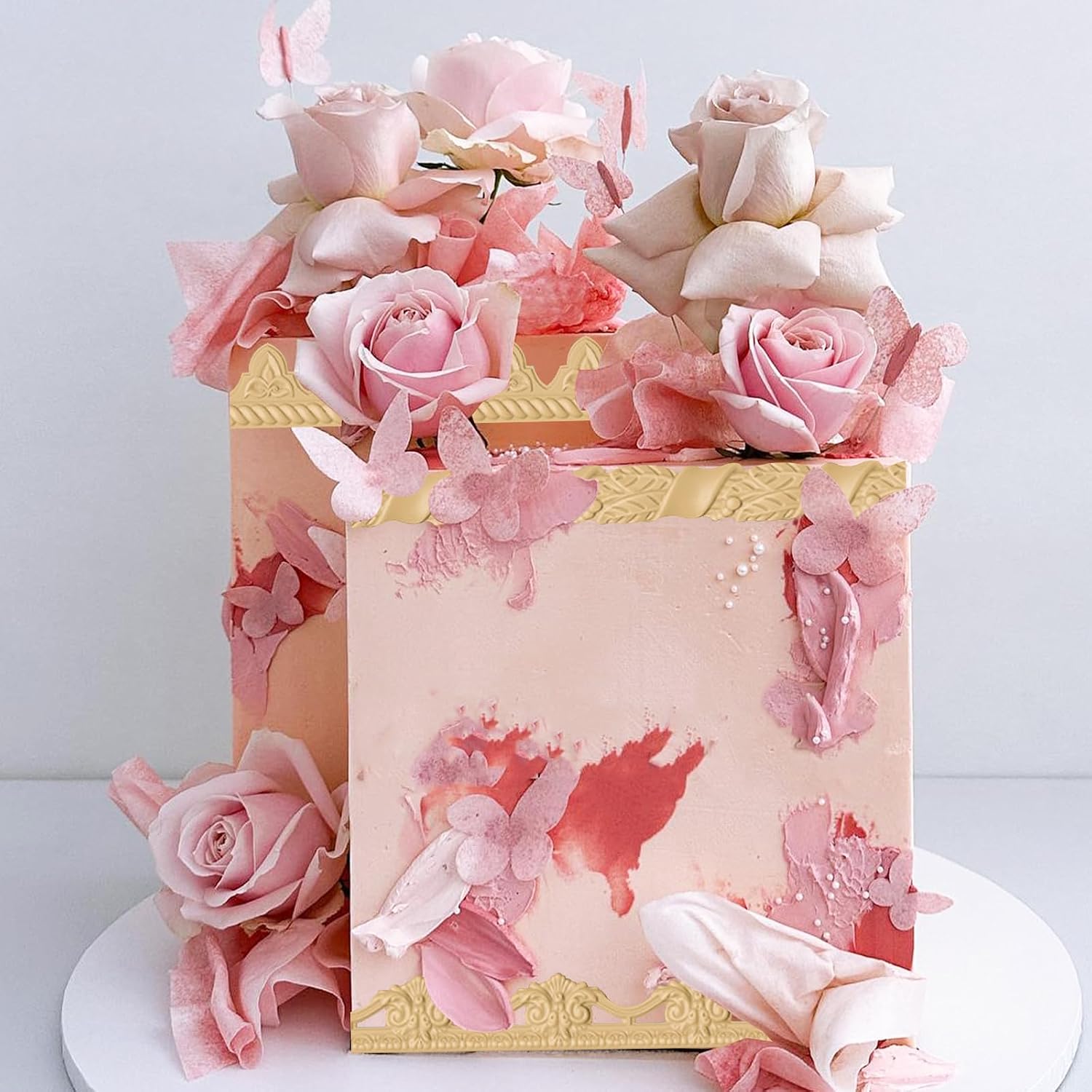 Art Molds for Cake Decoration, Baroque Scroll Silicone Fondant Molds, Floral Relief Border Chocolate Baking Molds for Resin Plaster Air Dry Clay(3-Cavity) image 4