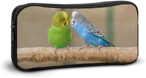 Miniatura 7 de Periquitos Love-Birds Parrots on Branch - Estuche para lápices duradero, gran capacidad, estuche para lápices