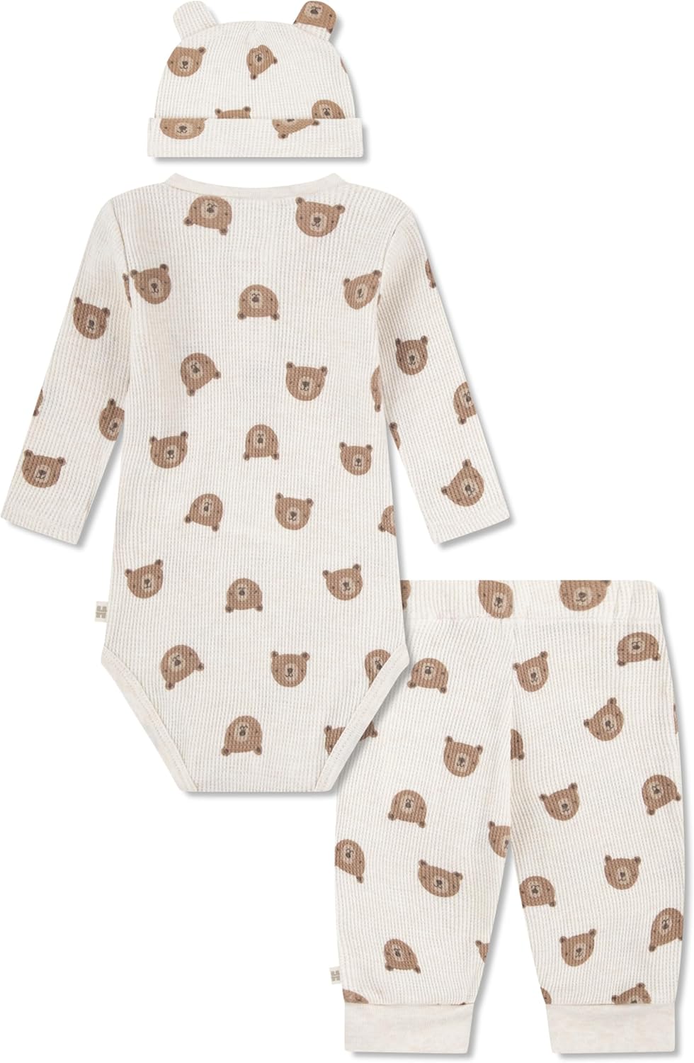 HUGGIES unisex-baby Long Sleeve Bodysuit, Pants and Hat 3-piece Outfit Set - Image 2