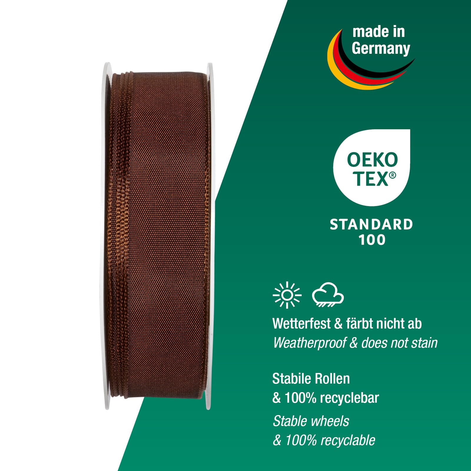 Halbach Seidenbänder Premium Geschenkband mit Drahtkante – Bild 3