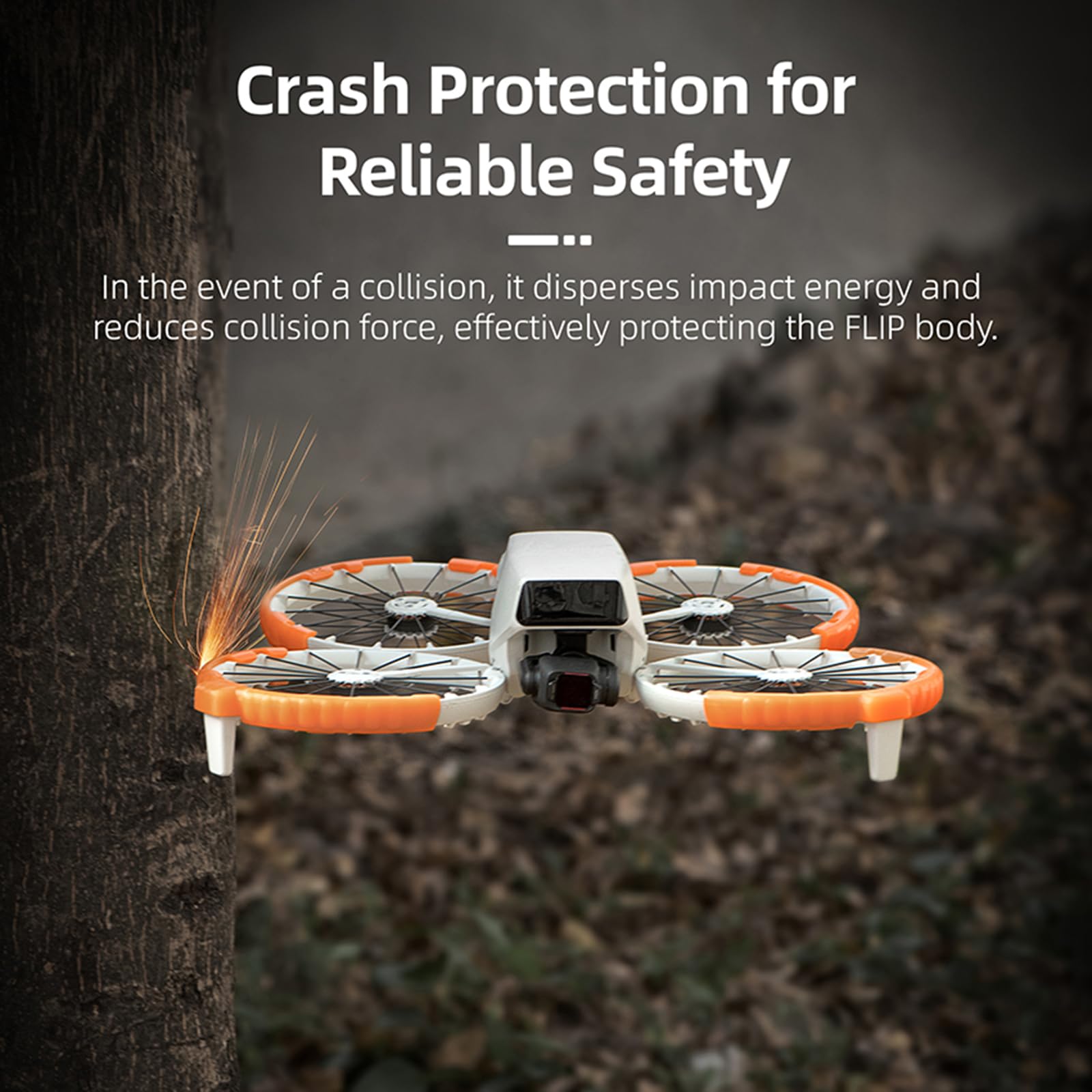 Bump Ring for DJI Flip Night Glow Propeller Guard Protective Bumper Ring for Flip Drone Accessories (Fluorescent Orange) - Image 3