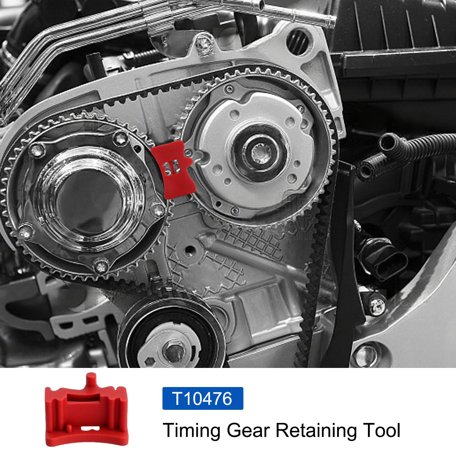 Set di Attrezzi per Cinghia di Distribuzione 9 Pezzi per Motore EA211 1.0 1.2 1.4 1.5 1.6L TSI TFSI FSI, Attrezzo di Fissaggio per Albero a Camme e Albero Motore per Seat Skoda VW Audi