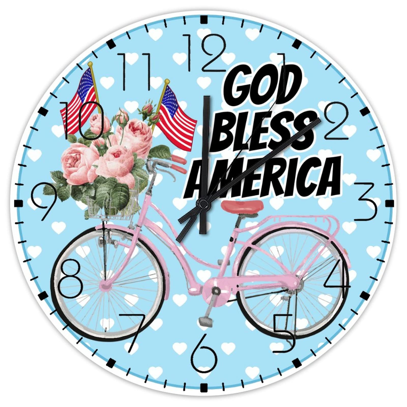 Horloges murales commémoratives bois rondes 30,5 cm style rétro