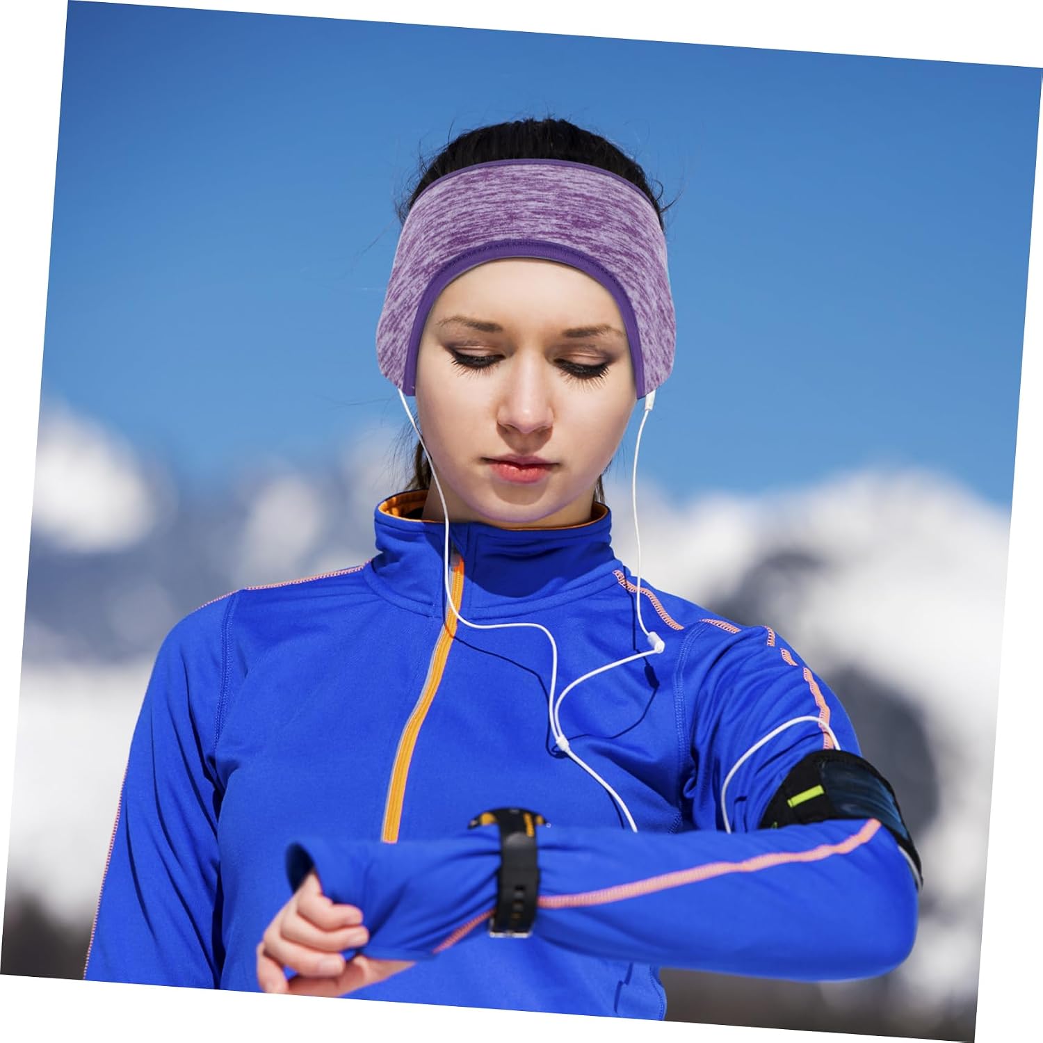 CALLARON 6pcs Full Coverage Ear Muffs Sports Headband Fleece Headwarmer for Running Skiing