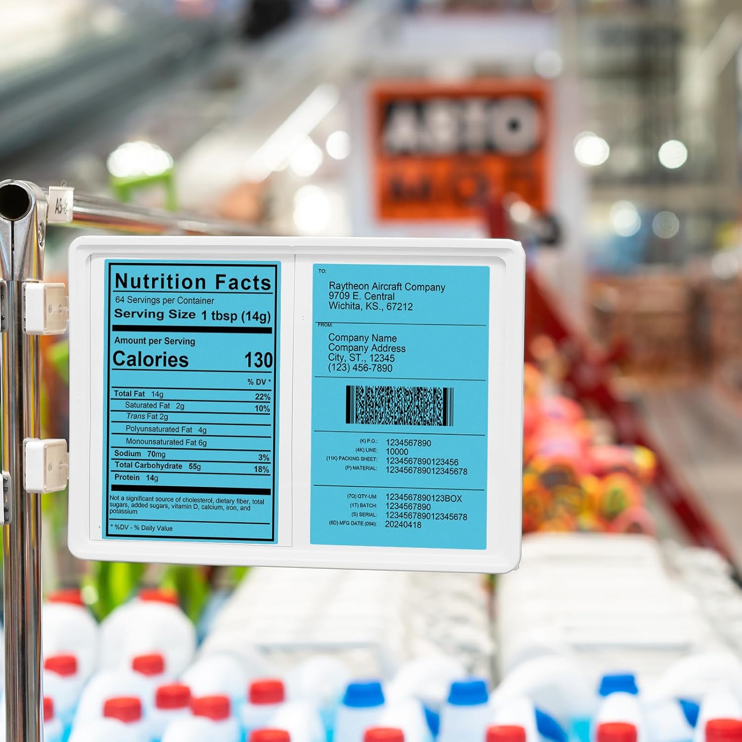 Blue Shipping Thermal Labels 4 × 6 Inch Vinyl Self-Adhesive Fanfold Direct Stickers Waterproof Perforated Printer Decal for Office Warehouse Home Address 250 PCS - Image 5