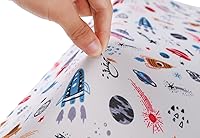 Vista 6 de Juego de 3 fundas para cambiador, tejido de punto ultra suave para bebés, niños y niñas, cohete satélite/coche/autobús