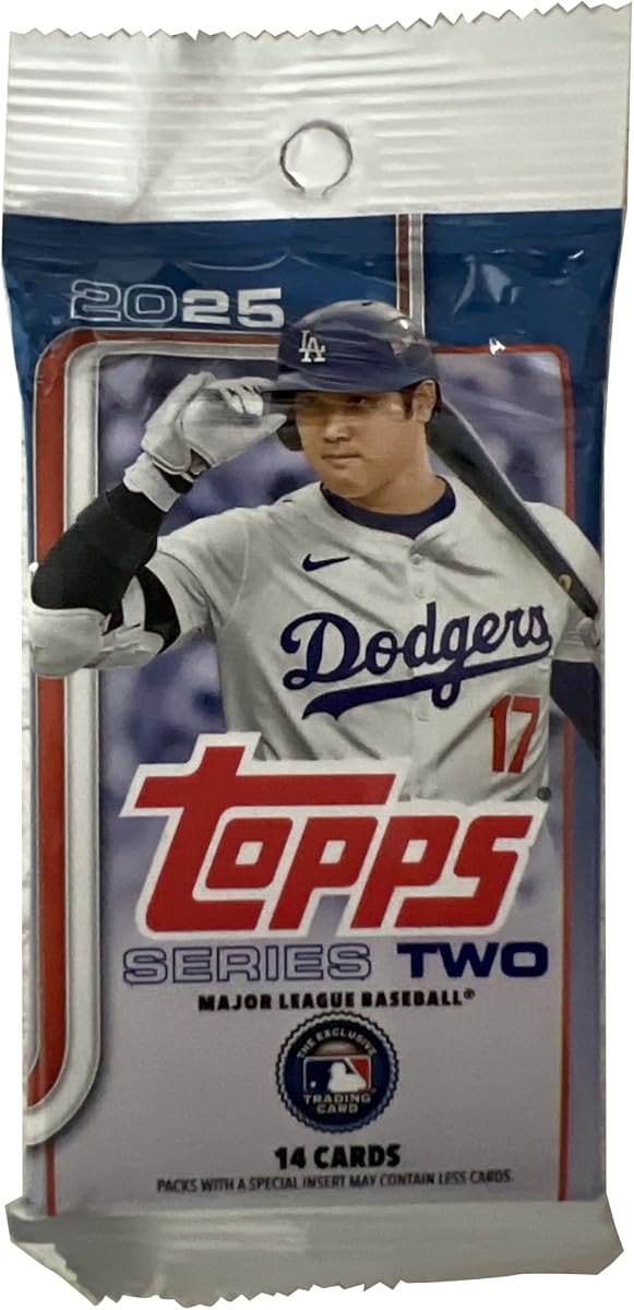 Topps 2025 Serie 2 Paquete de cartas coleccionables de béisbol (14 cartas)