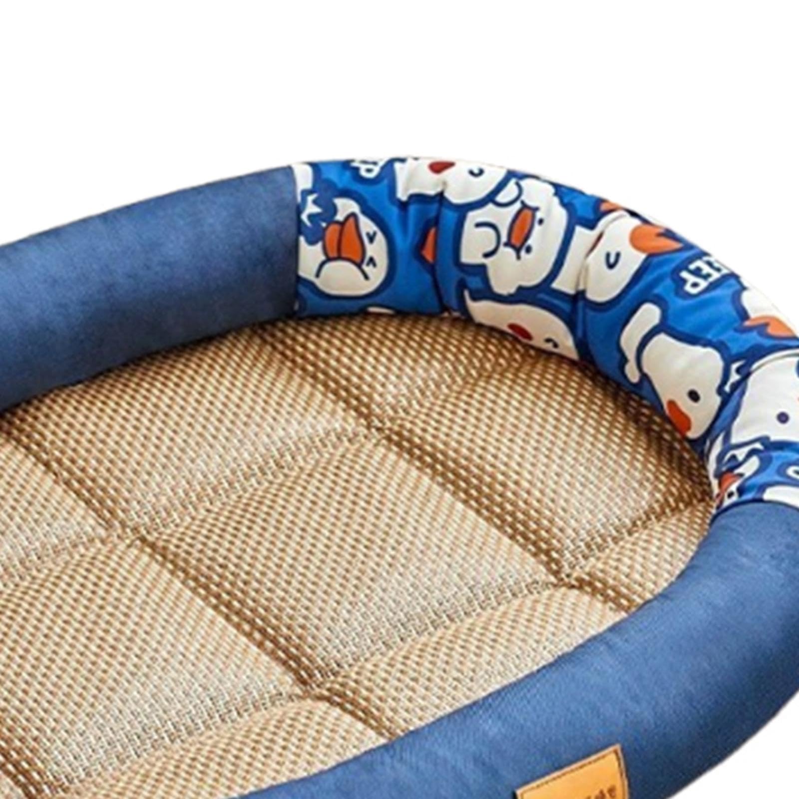 Cuccia per Gatti da Interno per Il Caldo Estivo, Materassino per Cani di Piccola Taglia E Gattini, Blu