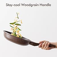 Vista 5 de SENSARTE Sartén antiadherente para saltear y freír, sartén antiadherente para tortilla, juego de utensilios de cocina de piedra saludable, sartén