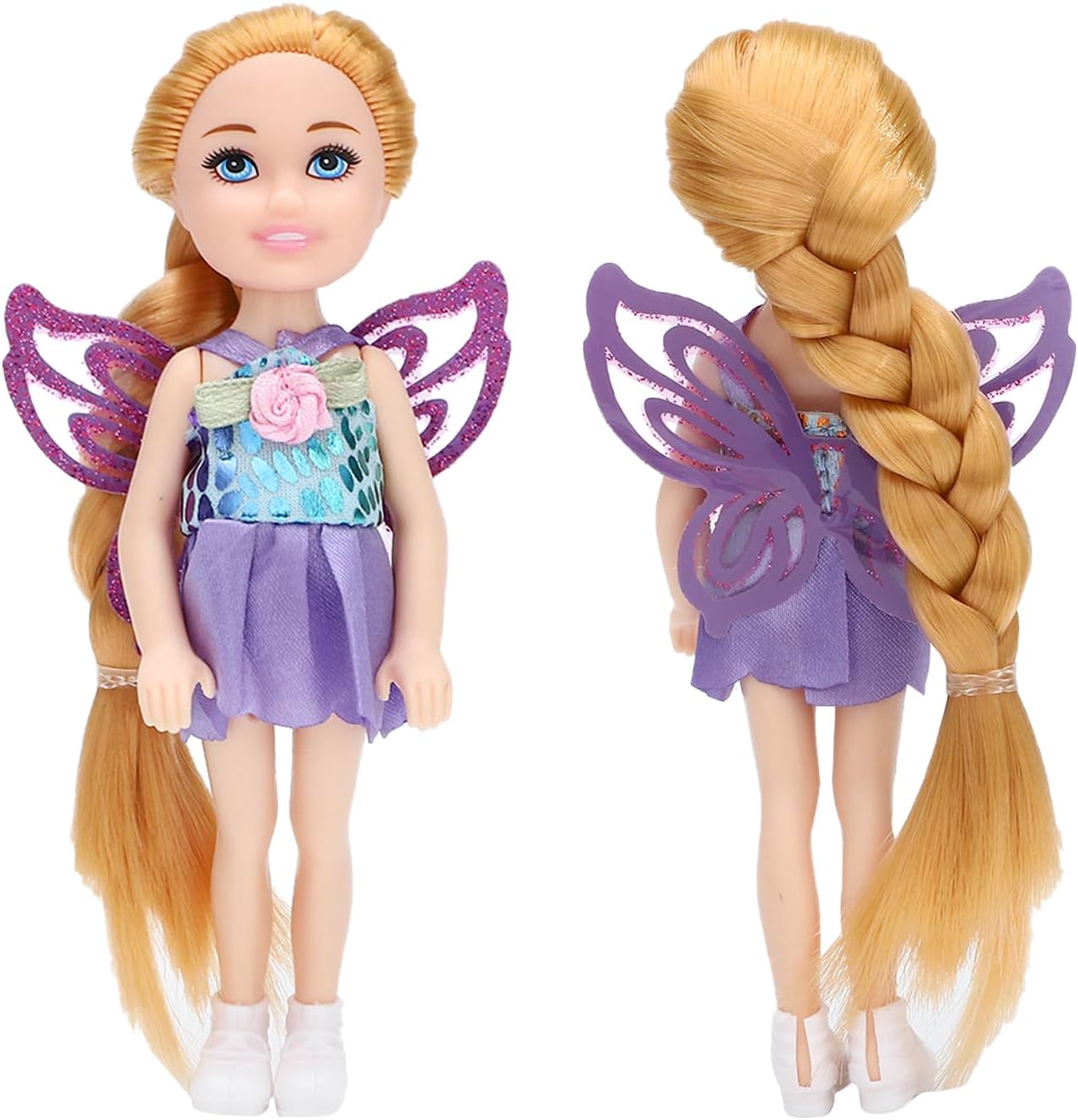 ONEST 10 Sets 5 Inch Mini Dolls with Doll Clothes Party Grown Outfits Doll Accessories
