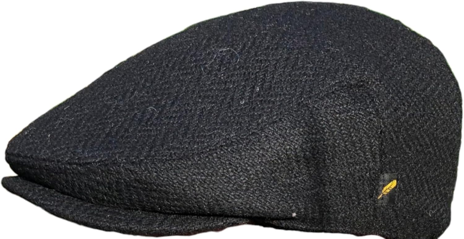 Hatman of Ireland Authentic Tweed Flat Cap 100% Irish Wool Handmade Ireland Men Casquette Navy Green Charcoal - Image 4