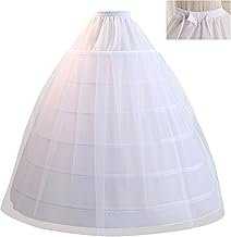 MOOKISOO Long Pannier, 41.3 inches (105 cm), 6 Wires, Adjustable Size, 2-Layer Construction, Volume, Princess Line, Perfect for Weddings, Colored Dresses, Brides, After Parties, Weddings, Costume