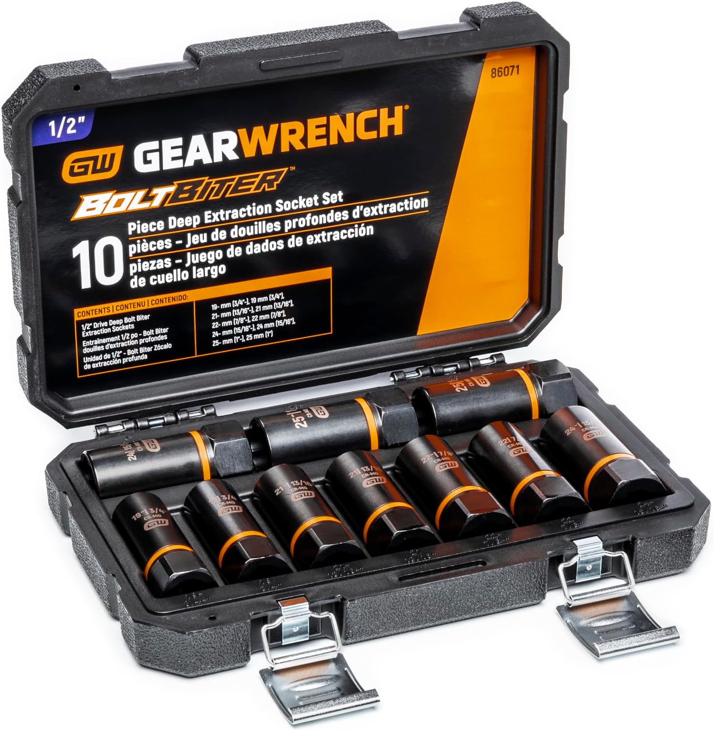 GEARWRENCH - 10Pc 1/2" Drive Bolt Biter Set (86071)