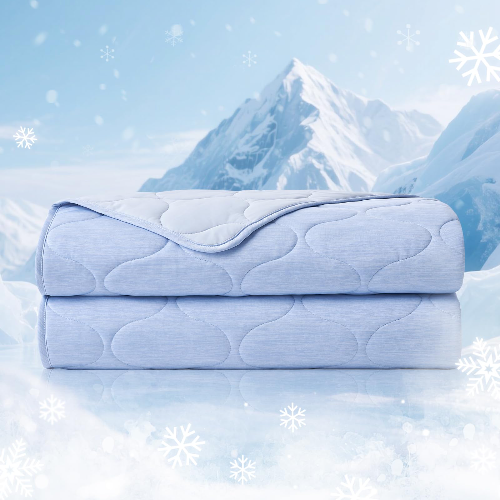 VIPBED Kühldecke Doppelgröße – Q-Max >0,5, 152x203 Cm, Für Heiße Schläfer, Atmungsaktiv