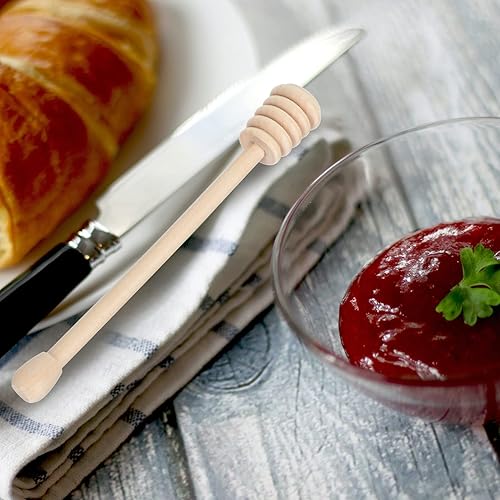 Miniatura 9 de PRETYZOOM Agitador de miel, varita de miel para agitar, barra de miel, barra de jarabe de panal, barra de panal, gotero de miel, cuchara, cuchara,