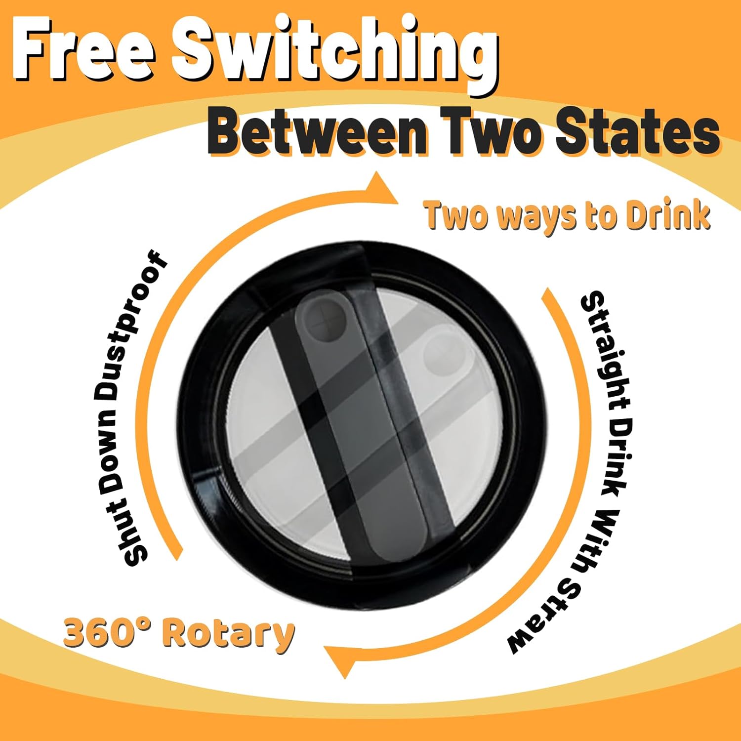 30 OZ Tumbler Lid Replacement Fit for Stanley Cup, 2 Pack Replacement Lids Fit for Stanley Travel Tumbler, Spill Proof Tumbler Covers for Stanley Cup Accessories (Opaque - Black) - Image 3