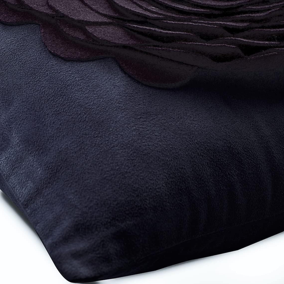 The HomeCentric Throw Pillow Covers, Purple Decorative Accent Throw Pillows 16x16 inch (40x40 cm) Faux Suede Zippered Pillow Covers, Nature & Floral, Modern Cushion Cover for Sofa - Plum Rose