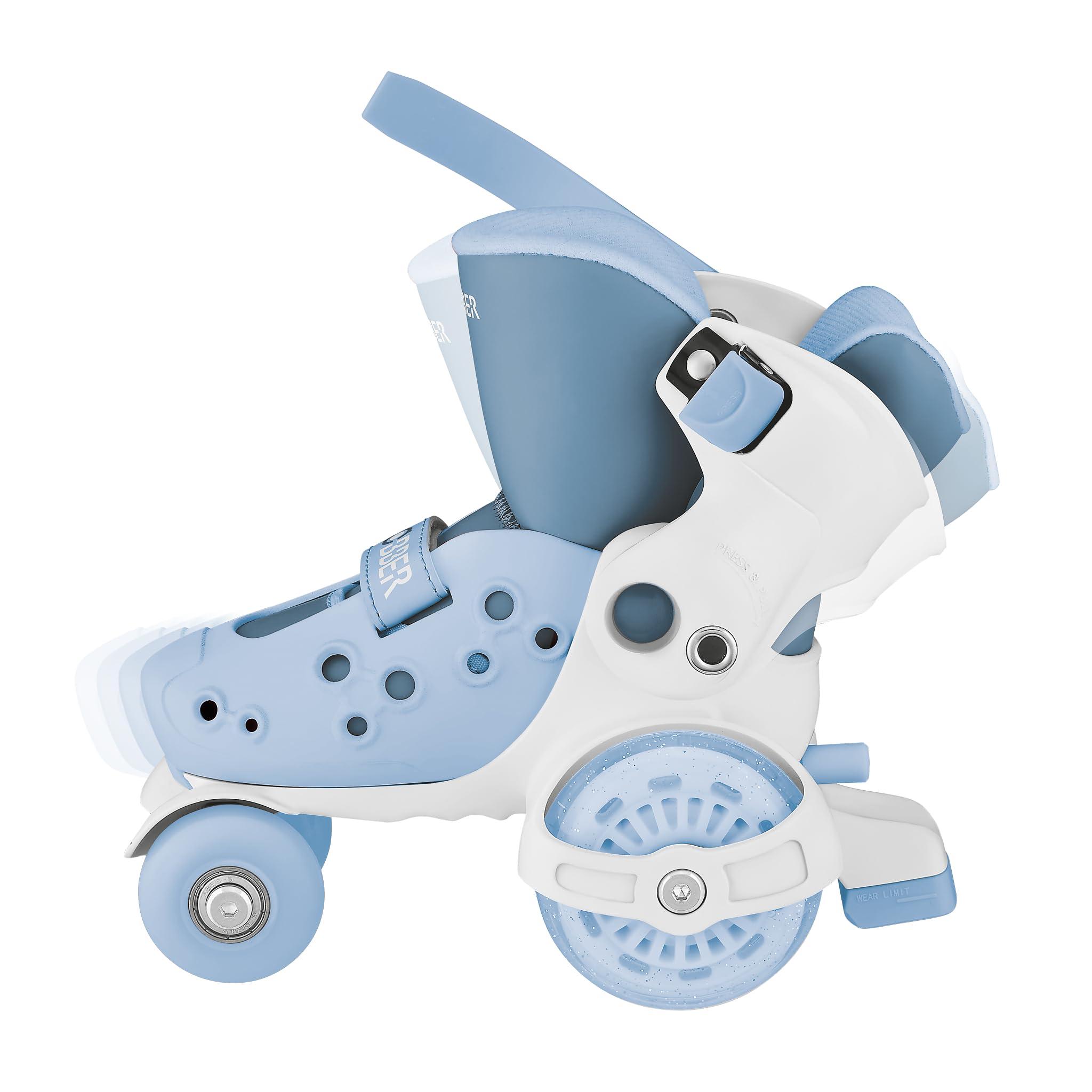 Globber Learning Skates Quad Patins à roulettes en polyuréthane 26-29 avec fermeture 50 mm