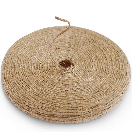 PerkHomy Garden Twine Strong Natural Jute 400 Feet Long Brown Twine for Gardening Tomato Climbing Plant Tie Floristry Crafts Gift Wrapping Packing Decor (Brown 2mm * 400feet)