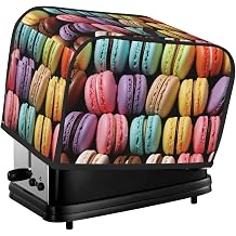 Toaster Covers 2 Slice Macaron Biscuit Flavored Pastries Bread Machine Cover Quilted Washable Appliance Cover Bread Maker Protective For Kitchen Small Appliance