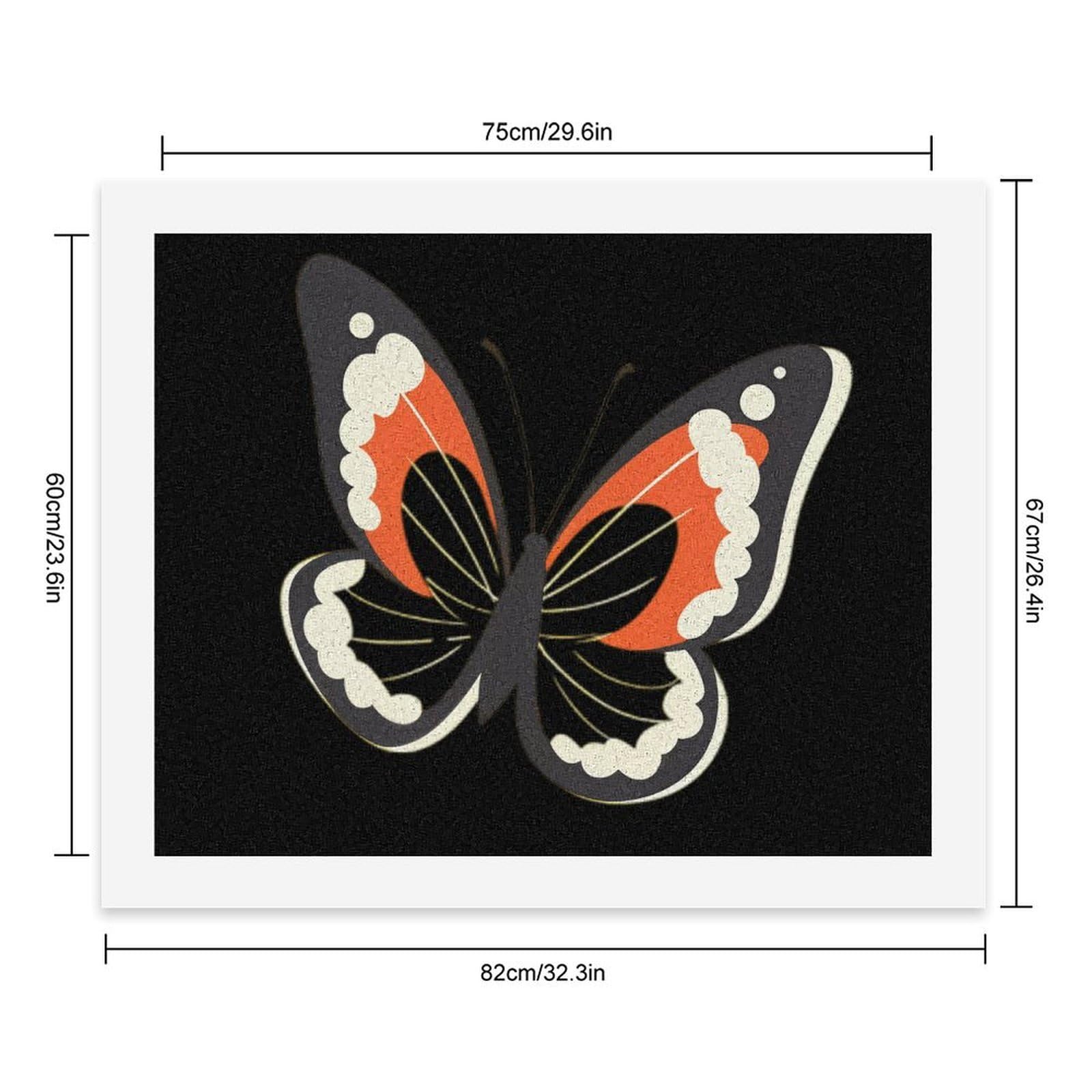 Lustiges Malen nach Zahlen für Erwachsene, Motiv: Regenbogen-Schmetterling, Baumwolle, digitales Ölgemälde, Heimdekoration, Geschenk, 60 x 75 cm