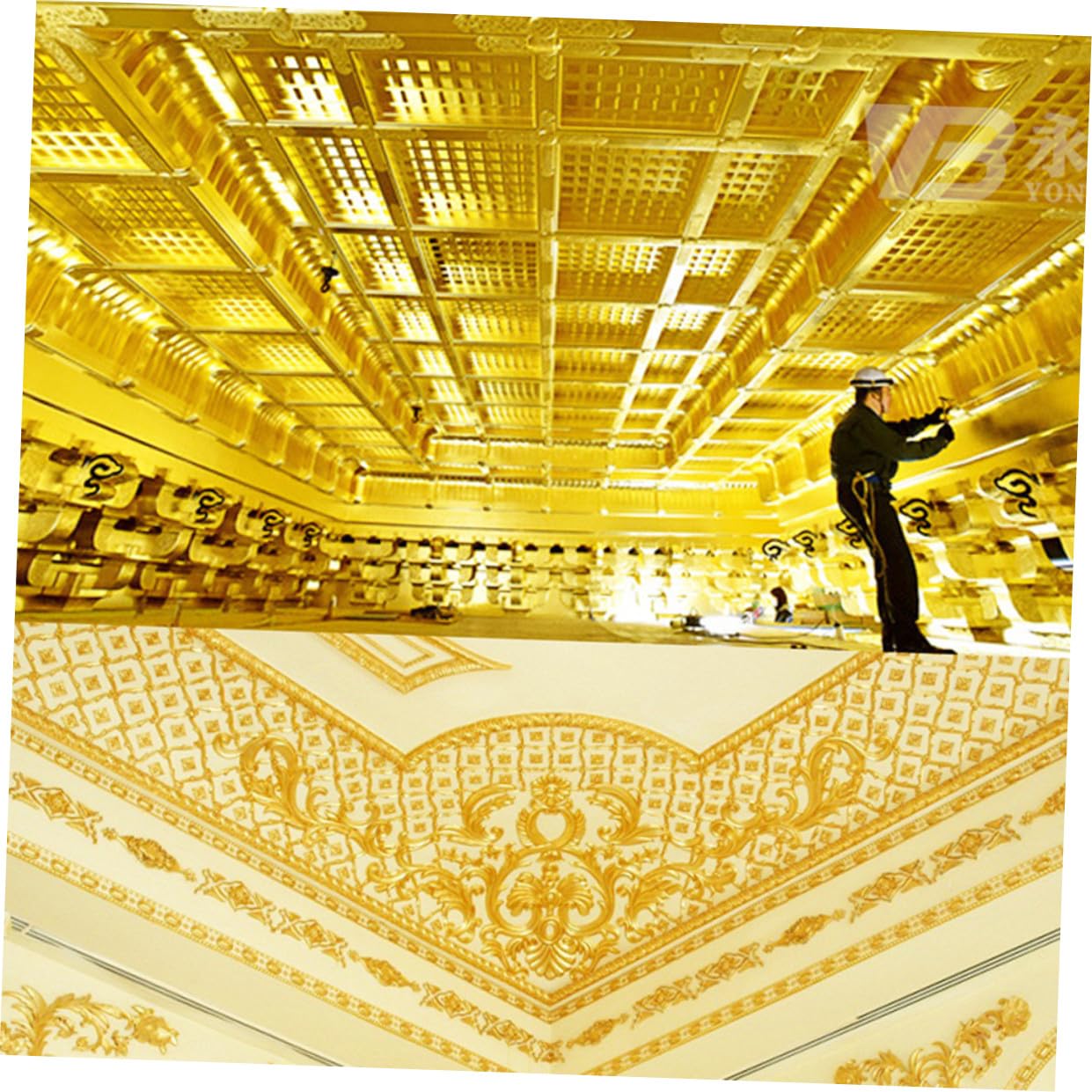 STOBOK 600blätter Imitationsblattgold Papier Gold Und Gold Für Maniküre Basteln Kunst Gilding Und Dekoration Für Projekte Möbel Und Makeup
