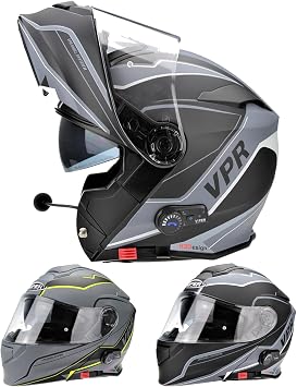 ViPER MOTORBIKE RSV171 BLINC BLUETOOTH FLIP UP FRONT HELMET Motorcycle Moped Scooter Men Women Crash Sports Racing Touring ECE ACU Approved Full Face Modular Helmet