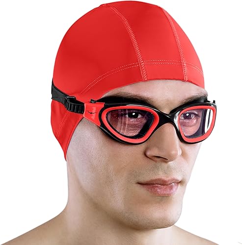 Miniatura 12 de AqtivAqua DX - Gafas de natación con visión amplia para adultos, hombres y mujeres, antiempañamiento y sin fugas