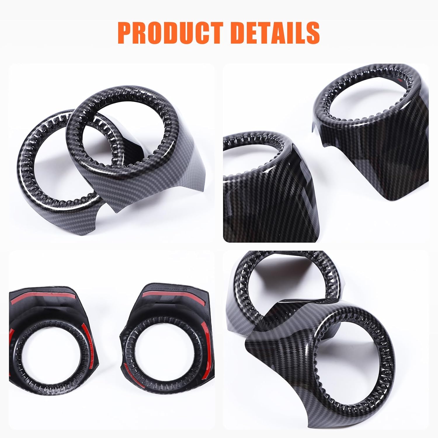 Car Dashboard Side Air Vents Cover Compatible with Toyota Land Cruiser Prado 250 J250 LC250 2024 2025 2026 Accessories, Dash Board Air Vent Cover Trim (Carbon Fiber Pattern)