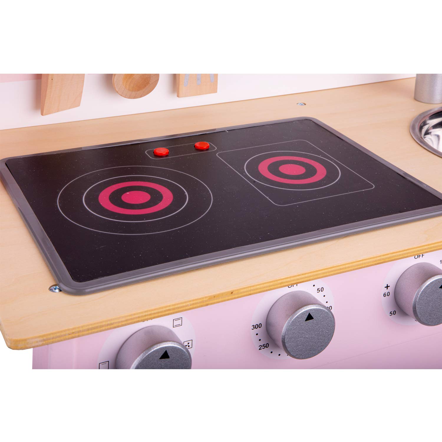 New Classic Toys Kitchenette-Modern-Electric Cooking-Pink, Colore Rosa, 11067