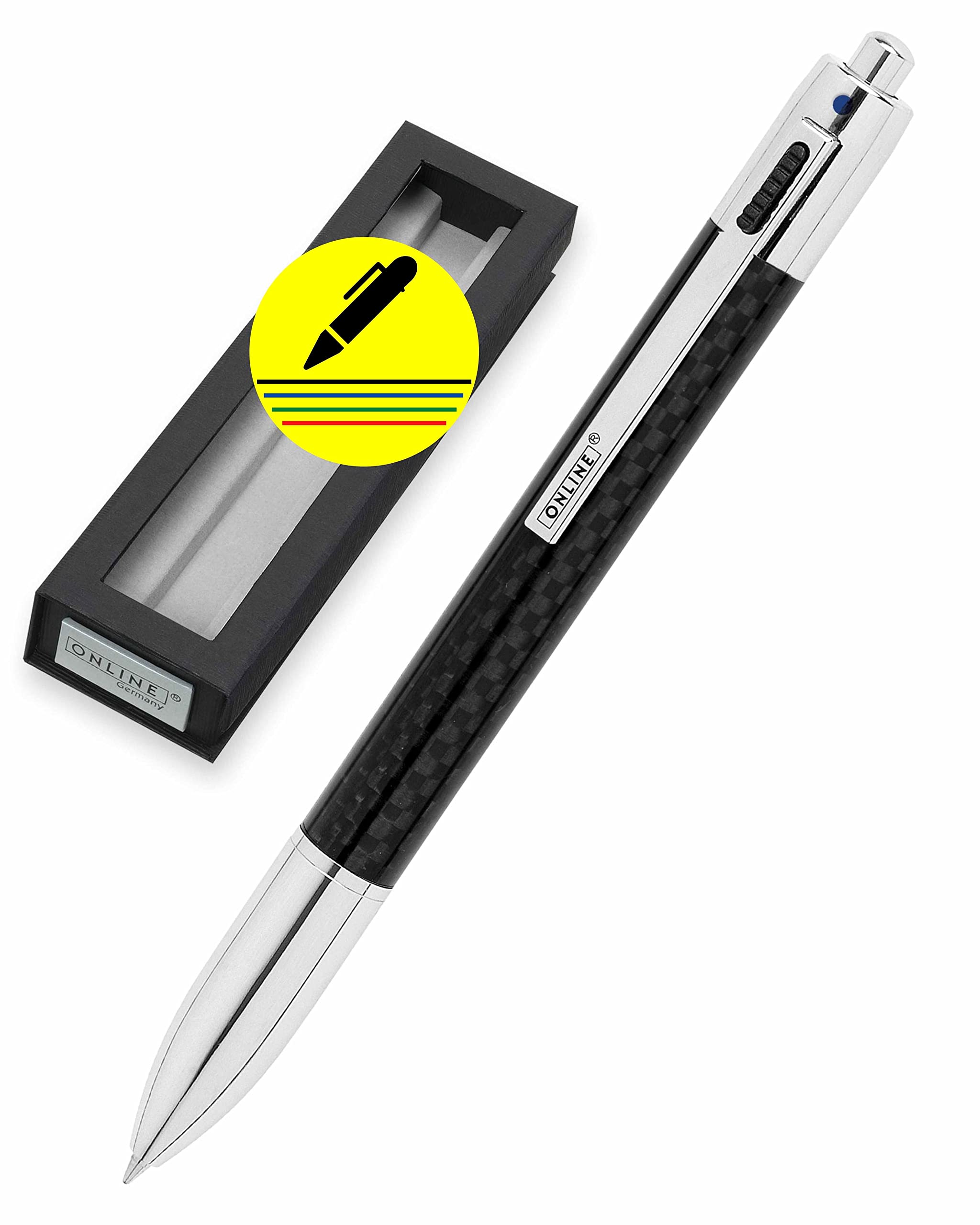 Set 4 Penne Tattiche Origin-Joy In Acciaio Al Tungsteno | Multiuso EDC Autodifesa Con Rompivetro | 16 Ricariche Incluse